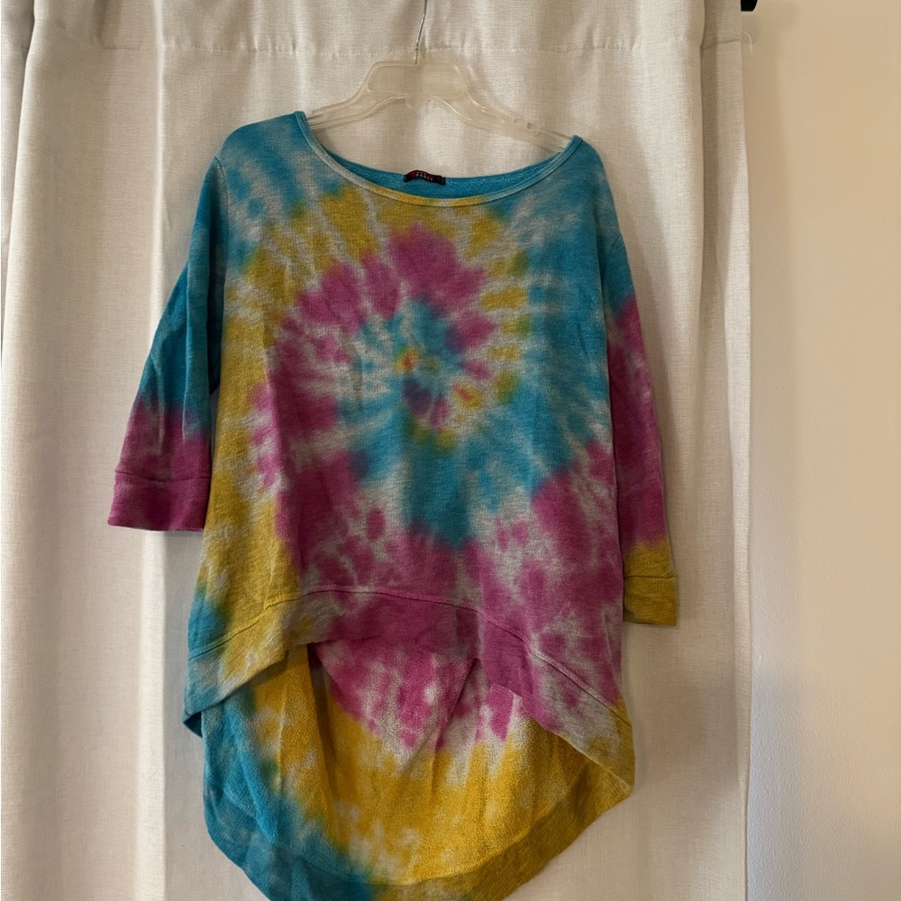 T Party Fashion Asymmetrical Blue Gold Tunic